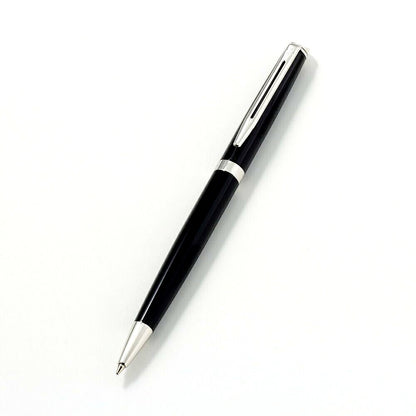 Waterman Metropolitan Essential black ballpoint pen with chrome trim and comfortable grip