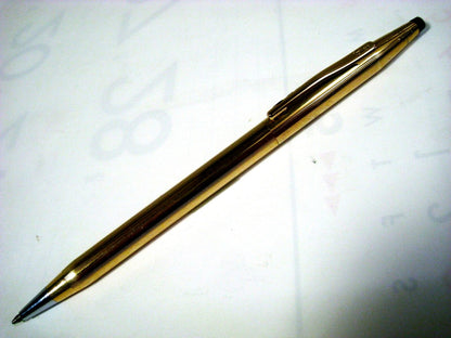 Cross Classic Century ballpoint pen with 14kt gold filled body and red ink made in USA