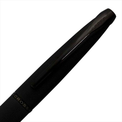 Cross ATX Brush Finish Ballpoint Pen Model 882-41 in black with brass body and twist mechanism