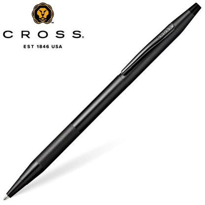 CROSS Classic Century Midnight Black oil-based ballpoint pen with brass body and sandblasted finish