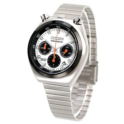 Citizen Tsuno Chrono Collection watch AN3660-81A with white dial and silver stainless mesh band