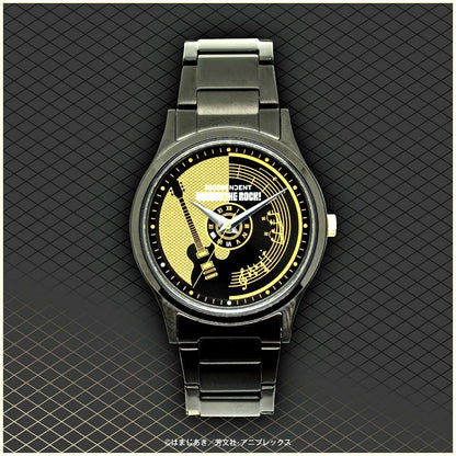 Bocchi the Rock ONKYO x CITIZEN limited edition wristwatch with round silver case and black strap