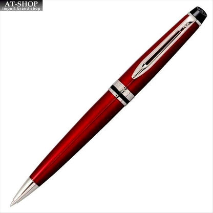 WATERMAN Expert Essential ballpoint pen in dark red with chrome trim, length 142mm