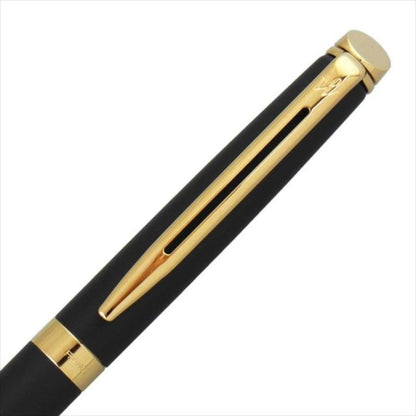 WATERMAN Metropolitan Essential Matte Black GT ballpoint pen with 135mm length and matte black finish