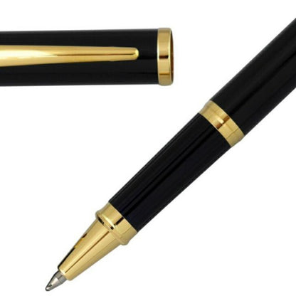 CROSS Century 2 Black Lacquer rollerball pen model 414-1 with gold accents and black gel ink