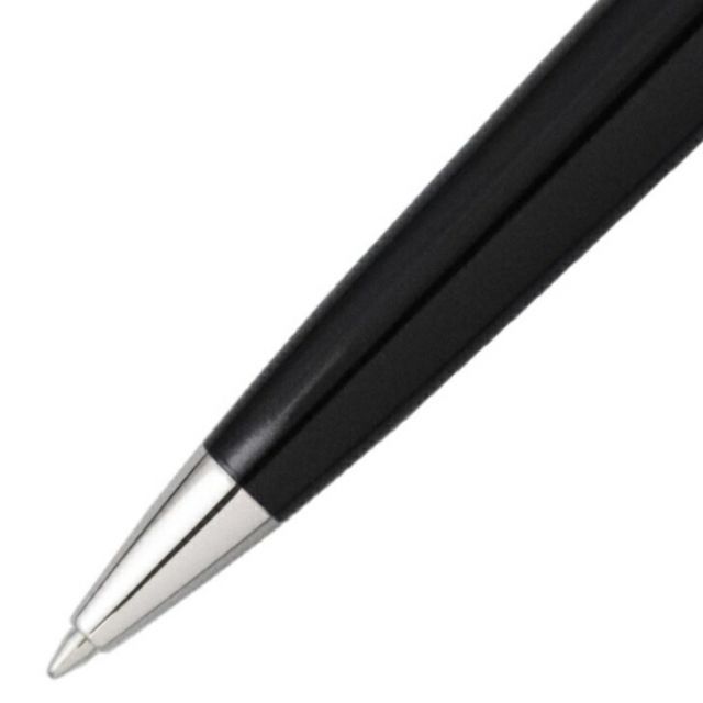 Waterman Expert Essential Black CT Ballpoint Pen model S0951790 with brass deep black lacquer finish and nickel palladium clip