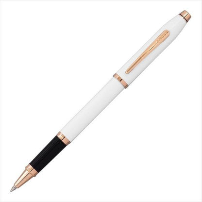 Limited Quantity Cross Gift Set with Rollerball Pen Century II Pearl White Lacquer showing pen and packaging