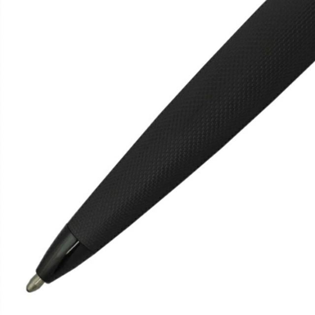 CROSS ATX Brush Finish Black ballpoint pen model 882-41 with twist mechanism and polished black PVD finish
