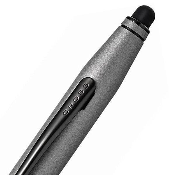 Cross Ballpoint Pen with Tech2 Stylus Parts NAT0652-14 in black with silver accents
