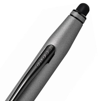 Cross Ballpoint Pen with Tech2 Stylus Parts NAT0652-14 in black with silver accents