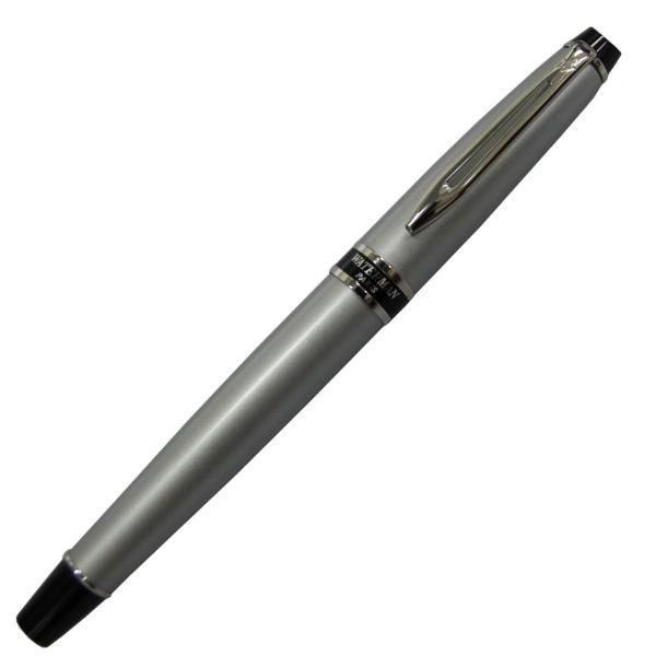 WATERMAN Expert Chrome CT Fountain Pen with Medium nib, chrome body, 141mm length, and 29g weight