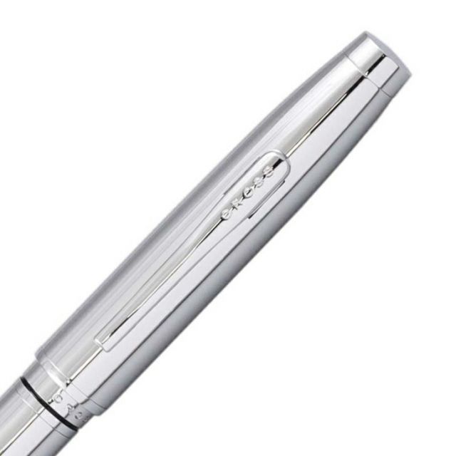 Cross Coventry NAT0662-7 chrome ballpoint pen with brass base and twist mechanism, 5.5 inches closed