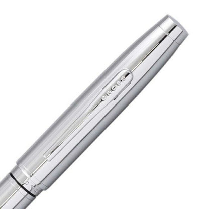Cross Coventry NAT0662-7 chrome ballpoint pen with brass base and twist mechanism, 5.5 inches closed