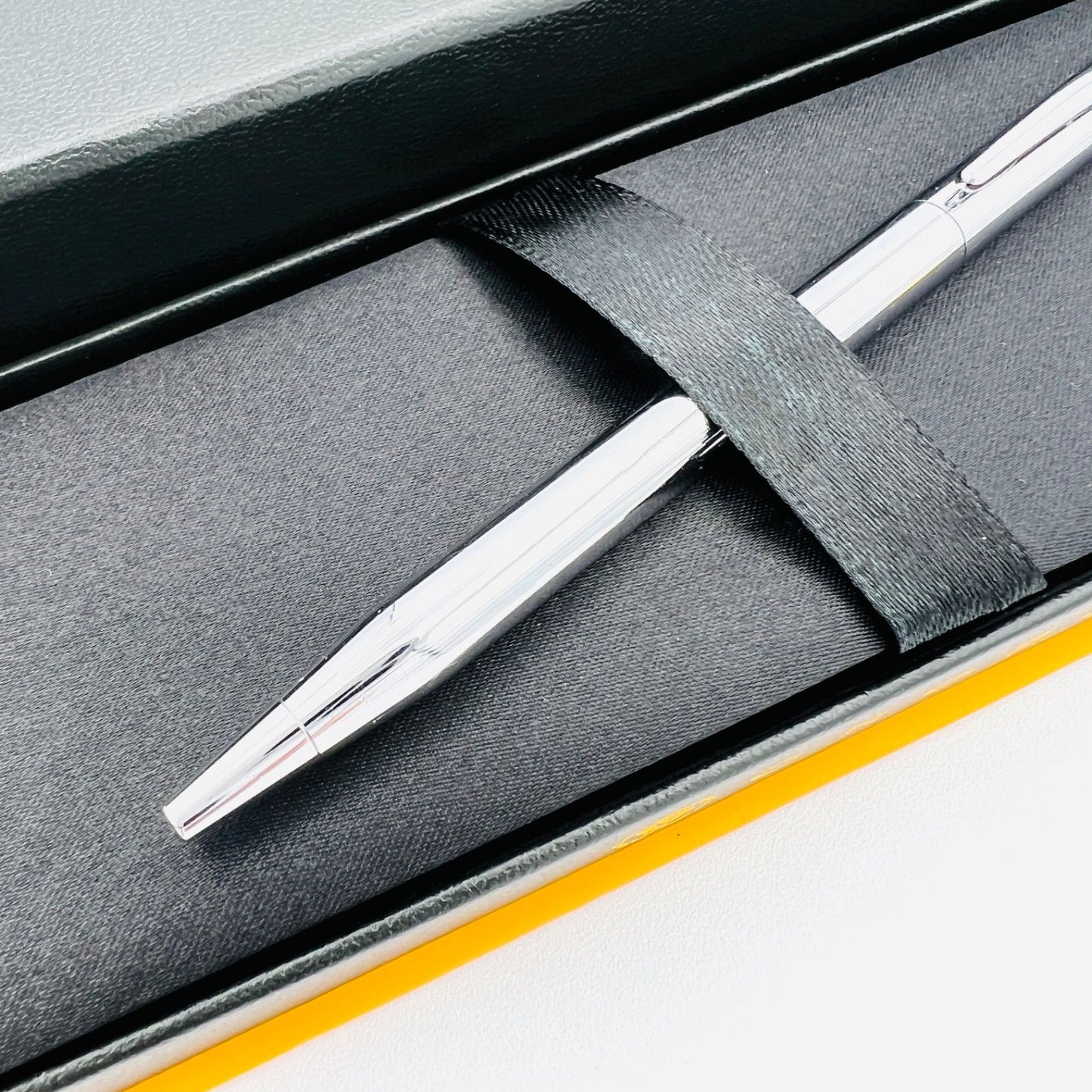 Silver color Cross ballpoint pen measuring 13.5 cm with sleek design and smooth writing tip