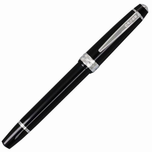 Cross Bailey Light black ballpoint pen with glossy resin body and chrome fittings