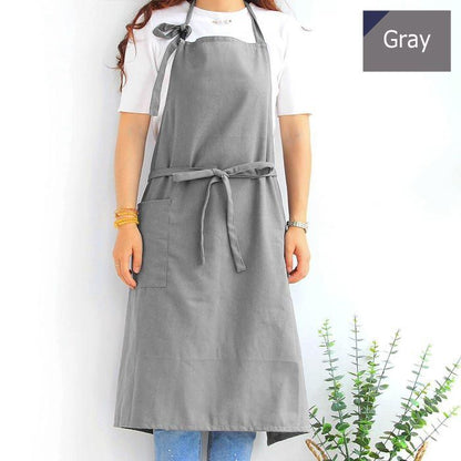 Generic lightweight polyester cotton apron for cafes and kitchens measuring 90x95 cm Japan import