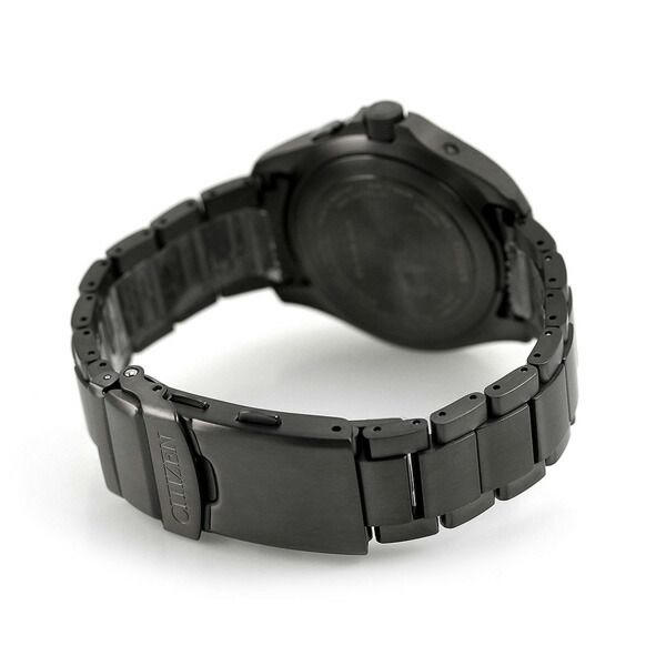 Citizen Promaster Land Eco-Drive radio-controlled watch AT6085-50E with black dial and super titanium black band