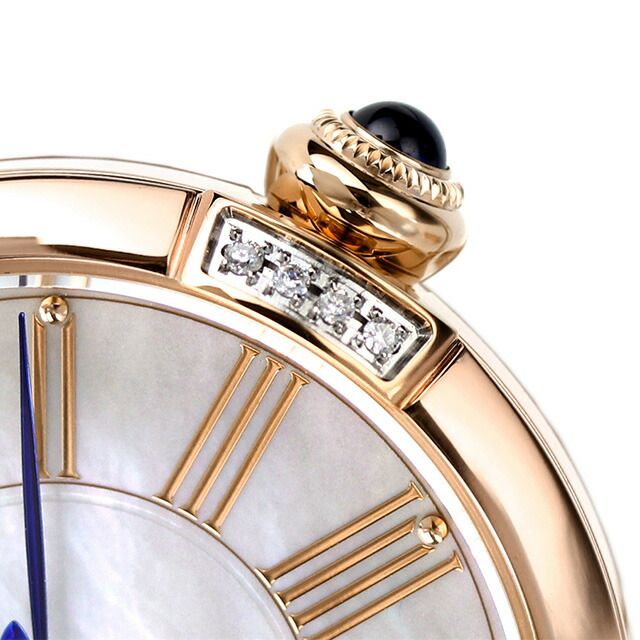Citizen L ladies watch EM1063-89D with shell dial and warm gold stainless steel case and band