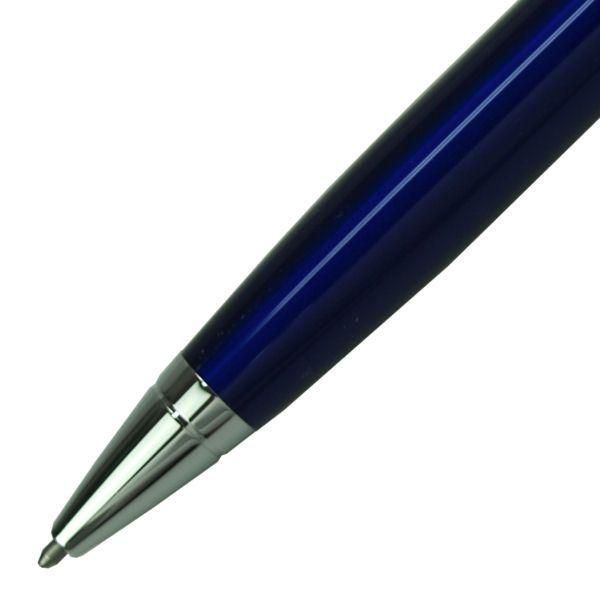 Kuro CROSS Karei Blue ballpoint pen AT0112-3 with twist mechanism, 134mm length, 12mm diameter