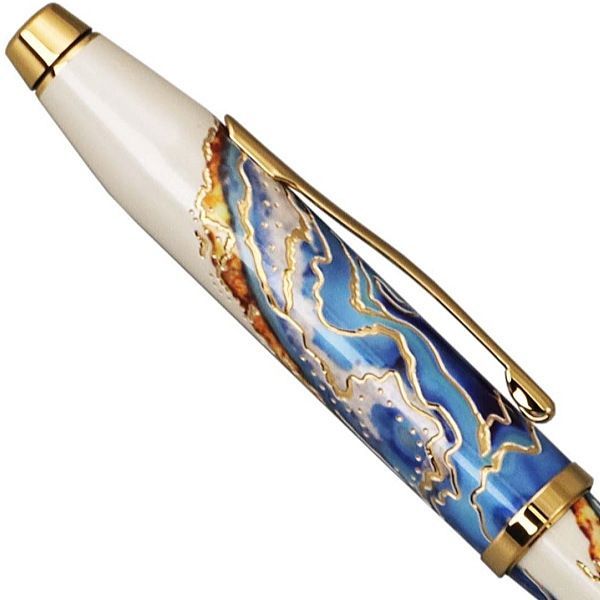 Cross Wonderlust Malta rollerball pen with sublimation print and water-based ink, capped, 135 mm length