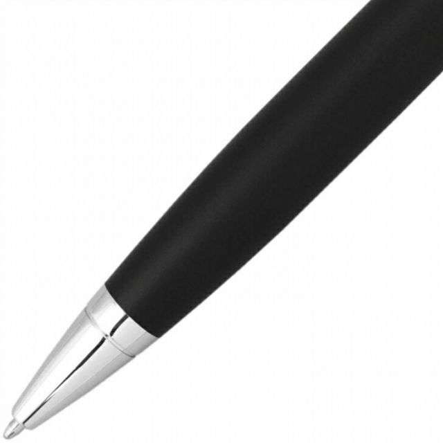 CROSS Kuro AT0112-14 matte black ballpoint pen with brass and chrome twist mechanism