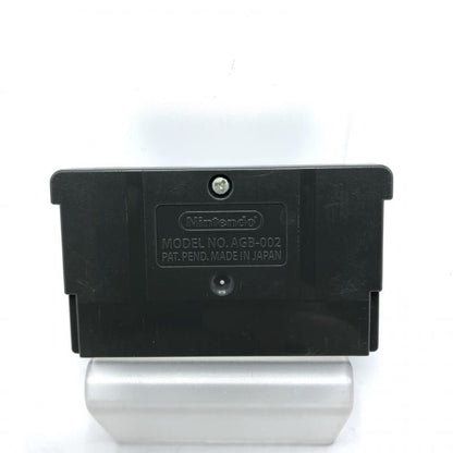 Game Boy Advance Sansera Narga 1x2 handheld console with outer box, torn manual, and scratched software