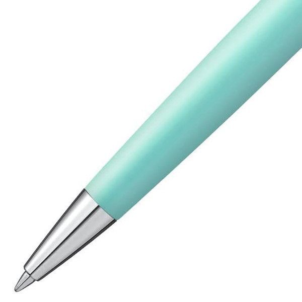 Waterman Metropolitan Essential Green CT oil-based ballpoint pen with black fine point and twist mechanism