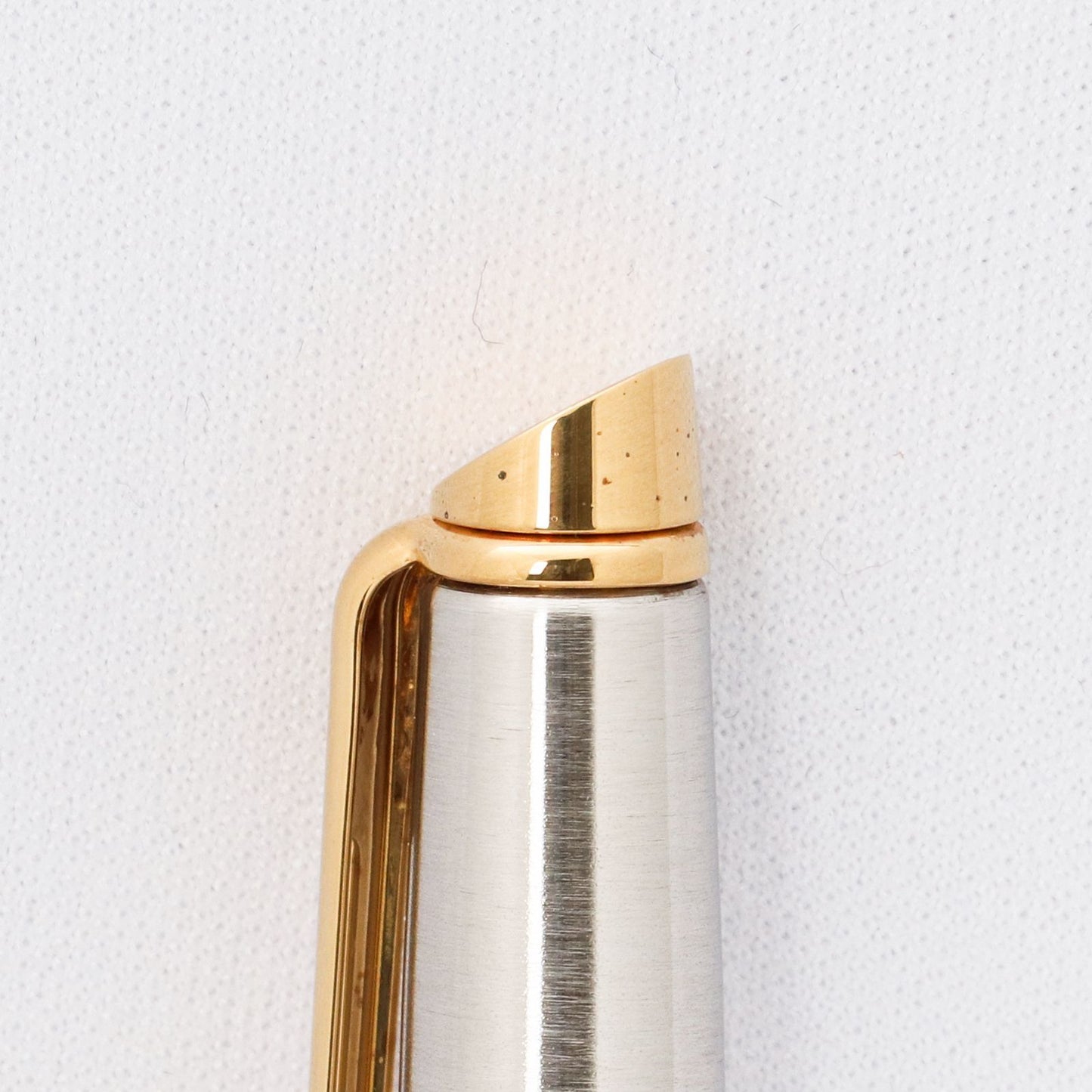 Waterman Metropolitan Essential Stainless Steel GT Ballpoint Pen with stainless steel shaft and gold trim