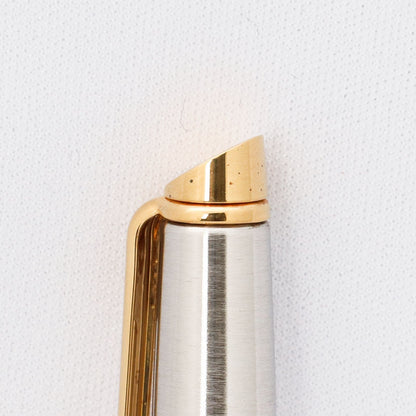 Waterman Metropolitan Essential Stainless Steel GT Ballpoint Pen with stainless steel shaft and gold trim